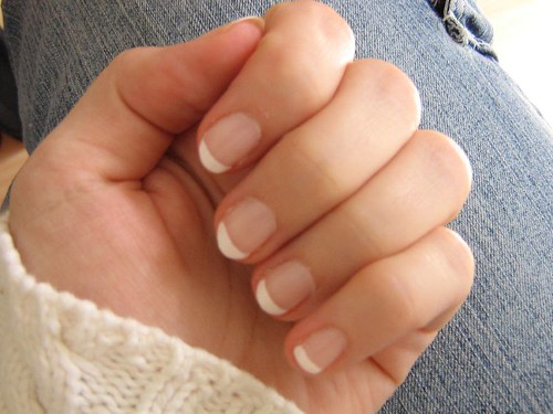 french tips on short nails
